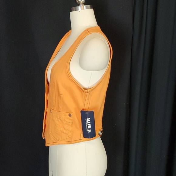 Allen B by Allen Schwartz tangerine vest, M/L - Picture 7 of 11